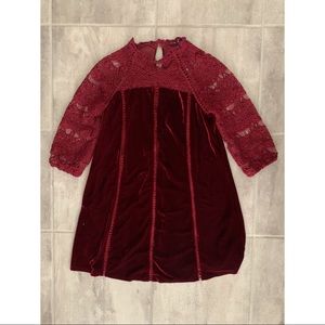 Velvet mini swing dress